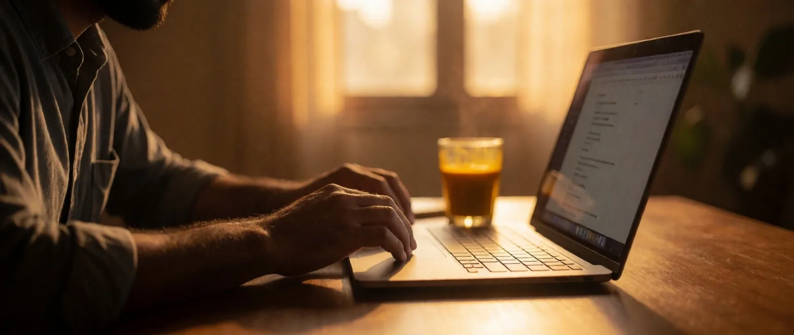 A person adjusting browser privacy settings on a laptop